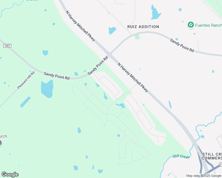 map of restaurants, bars, coffee shops, grocery stores, and more near 2020 Brisbane Way in Bryan
