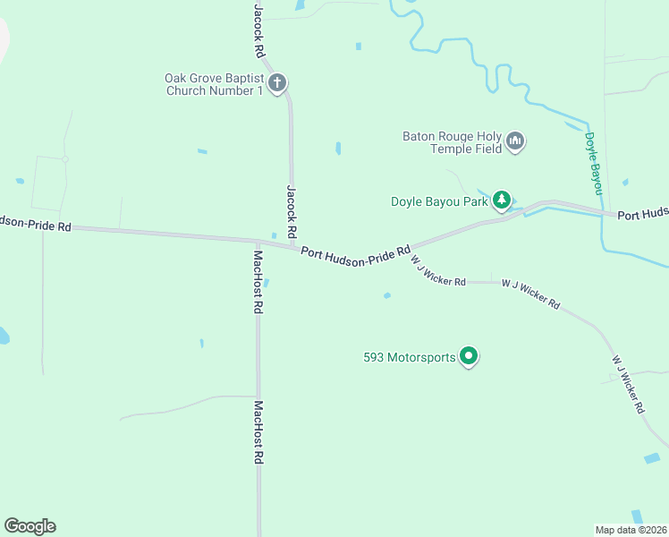 map of restaurants, bars, coffee shops, grocery stores, and more near 7075 Pride Port Hudson Road in Zachary