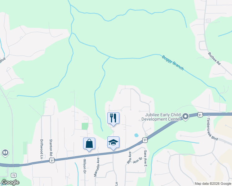 map of restaurants, bars, coffee shops, grocery stores, and more near 31200 Wakefield Drive in Spanish Fort