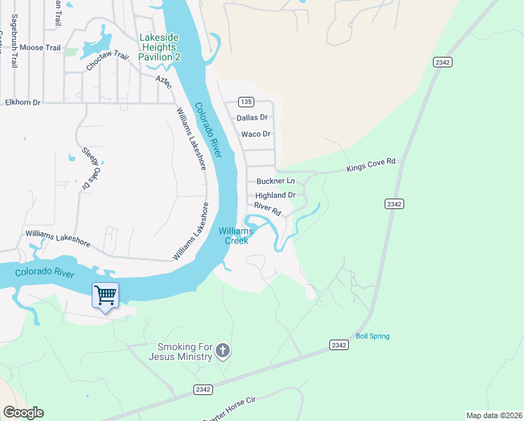 map of restaurants, bars, coffee shops, grocery stores, and more near 1040 River Road in Burnet