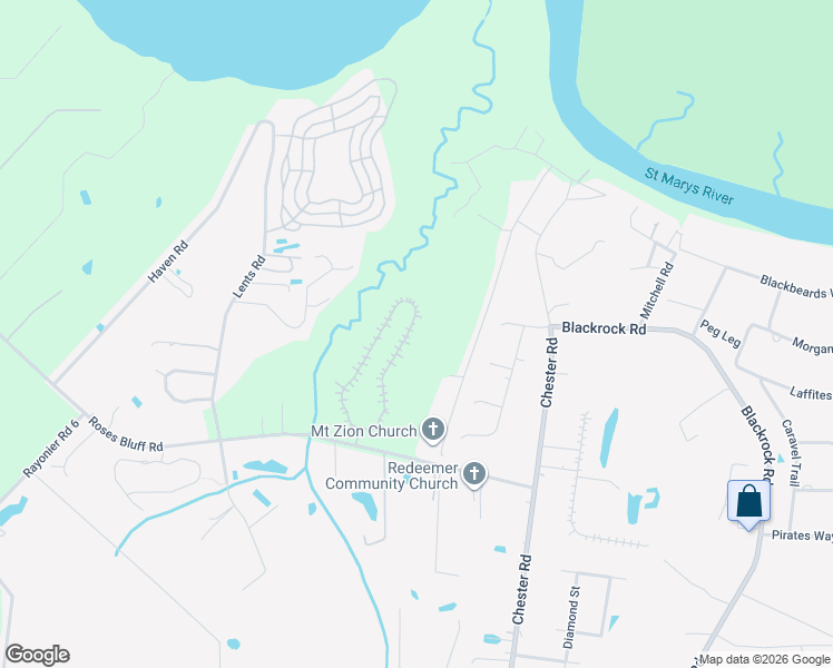 map of restaurants, bars, coffee shops, grocery stores, and more near 97286 Bluff View Circle in Yulee