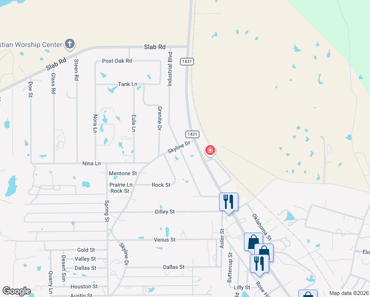 map of restaurants, bars, coffee shops, grocery stores, and more near 921 Industrial Boulevard in Kingsland