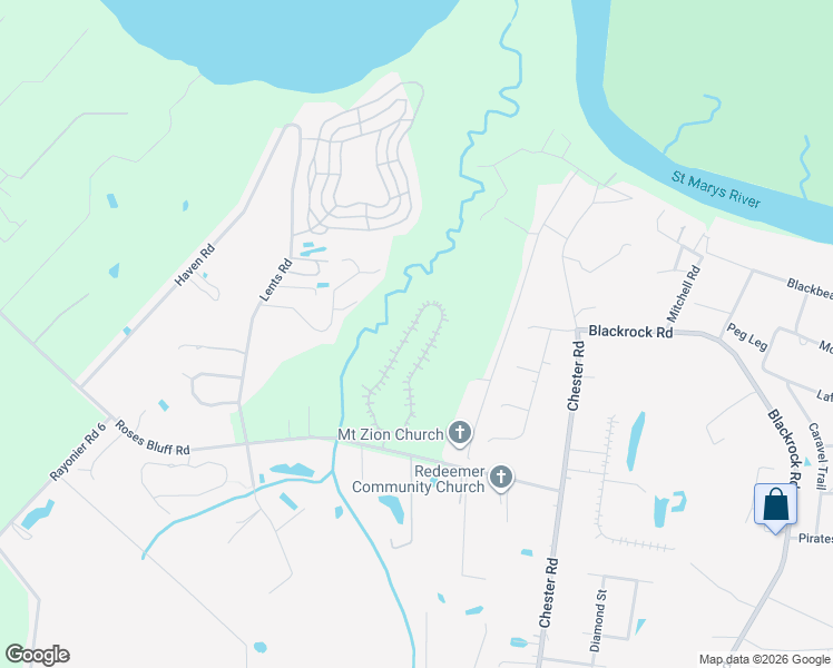 map of restaurants, bars, coffee shops, grocery stores, and more near 97468 Bluff View Circle in Yulee
