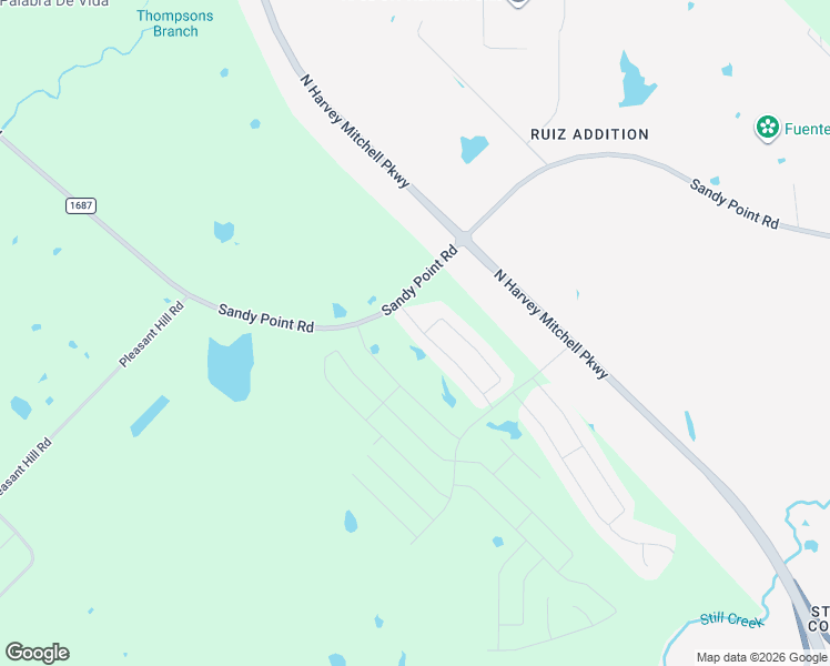 map of restaurants, bars, coffee shops, grocery stores, and more near 2051 Brisbane Way in Bryan