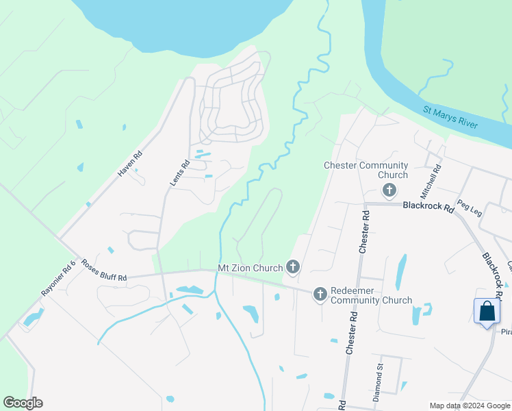 map of restaurants, bars, coffee shops, grocery stores, and more near 97468 Bluff View Circle in Yulee
