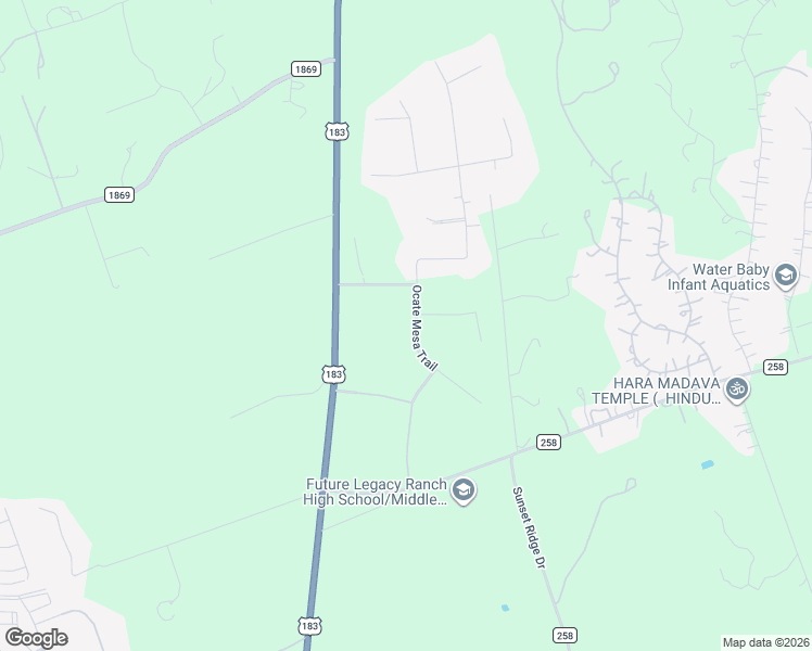 map of restaurants, bars, coffee shops, grocery stores, and more near 221 Ocate Mesa Trail in Liberty Hill