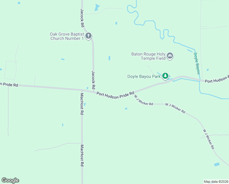 map of restaurants, bars, coffee shops, grocery stores, and more near 7075 Pride Port Hudson Road in Zachary