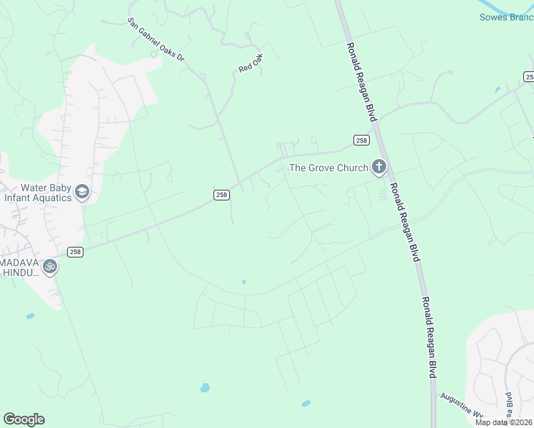 map of restaurants, bars, coffee shops, grocery stores, and more near 120 Craigen Road in Liberty Hill