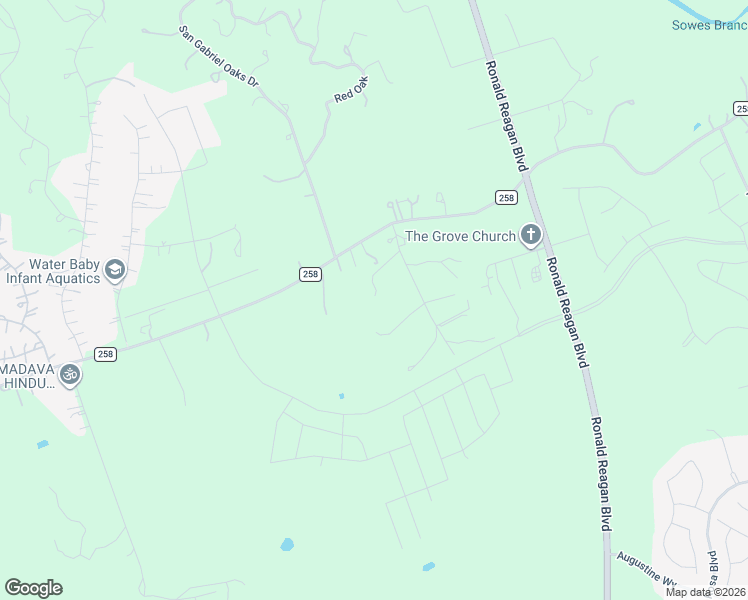 map of restaurants, bars, coffee shops, grocery stores, and more near 120 Craigen Road in Liberty Hill