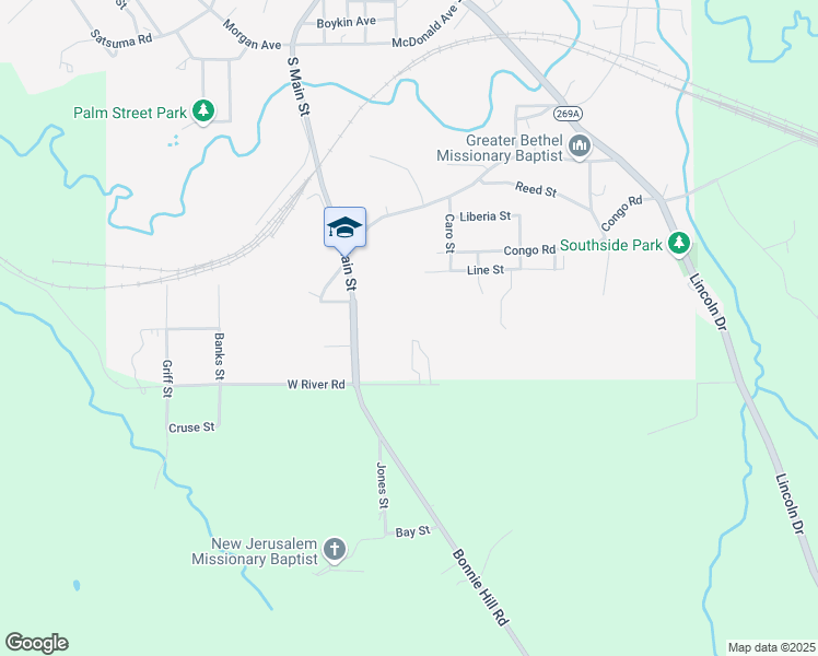map of restaurants, bars, coffee shops, grocery stores, and more near 225 East River Road in Chattahoochee