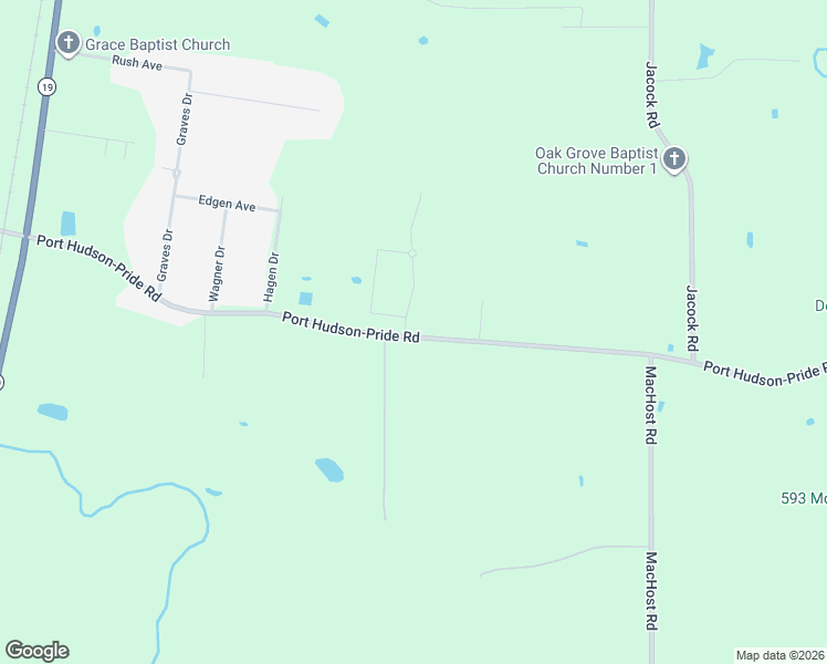 map of restaurants, bars, coffee shops, grocery stores, and more near 6330 Port Hudson-Pride Road in Slaughter