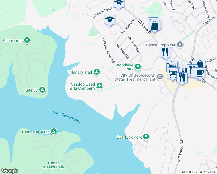 map of restaurants, bars, coffee shops, grocery stores, and more near in Georgetown