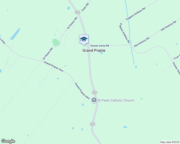 map of restaurants, bars, coffee shops, grocery stores, and more near 669 Louisiana 363 in Washington