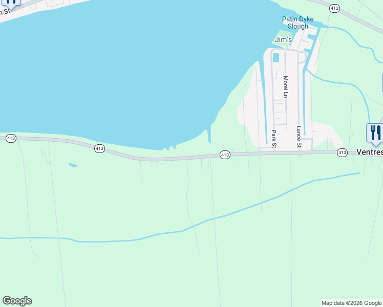 map of restaurants, bars, coffee shops, grocery stores, and more near 10655 Island Road in Ventress