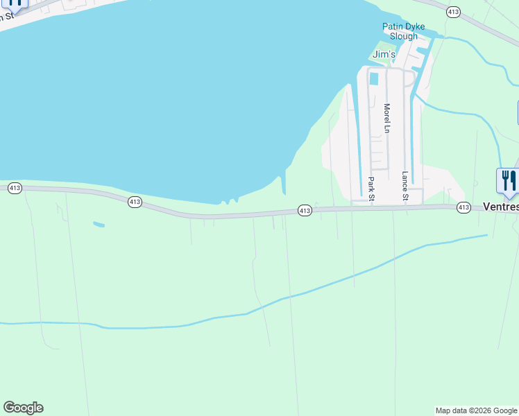 map of restaurants, bars, coffee shops, grocery stores, and more near 10655 Island Road in Ventress