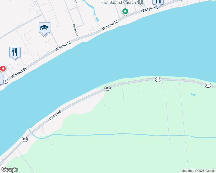 map of restaurants, bars, coffee shops, grocery stores, and more near 9923 Island Road in Ventress