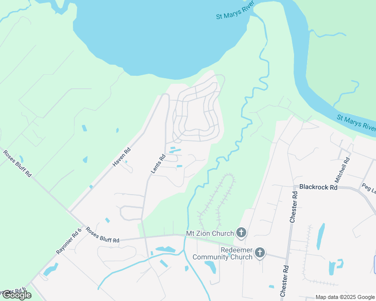 map of restaurants, bars, coffee shops, grocery stores, and more near 97054 Huntington Court in Yulee