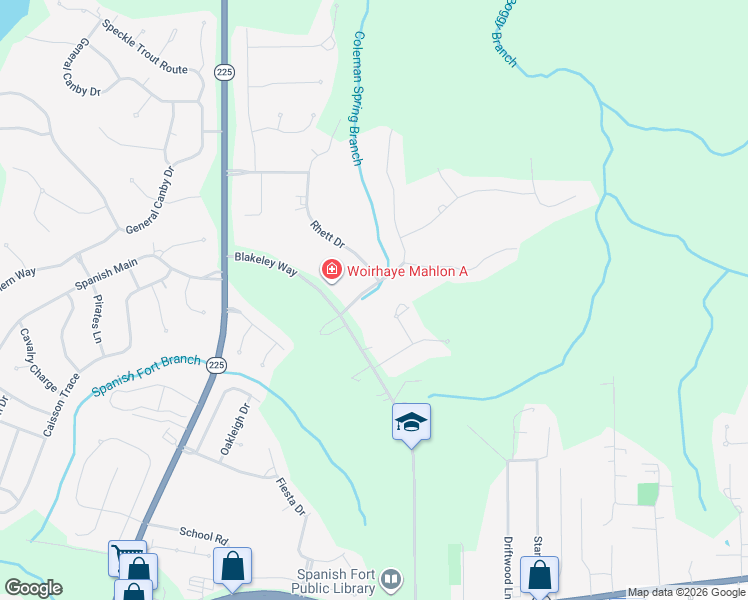 map of restaurants, bars, coffee shops, grocery stores, and more near 31490 Tara Boulevard West in Spanish Fort