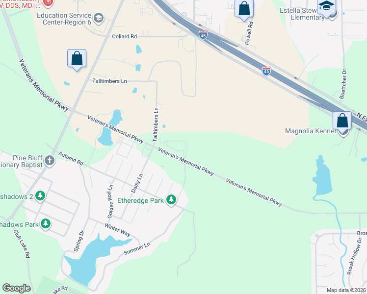 map of restaurants, bars, coffee shops, grocery stores, and more near 105 Hidden Valley Circle in Huntsville