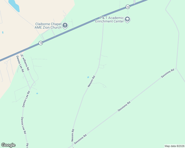 map of restaurants, bars, coffee shops, grocery stores, and more near 1412 Nesom Road in Pine Grove