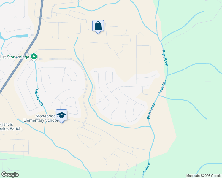 map of restaurants, bars, coffee shops, grocery stores, and more near Stroh Road in Spanish Fort