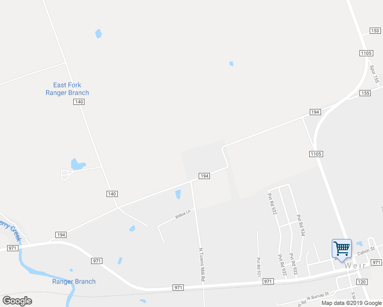map of restaurants, bars, coffee shops, grocery stores, and more near 801 County Road 194 in Georgetown