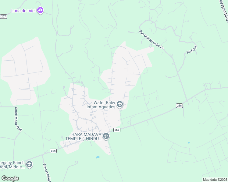 map of restaurants, bars, coffee shops, grocery stores, and more near 230 Joya Drive in Liberty Hill