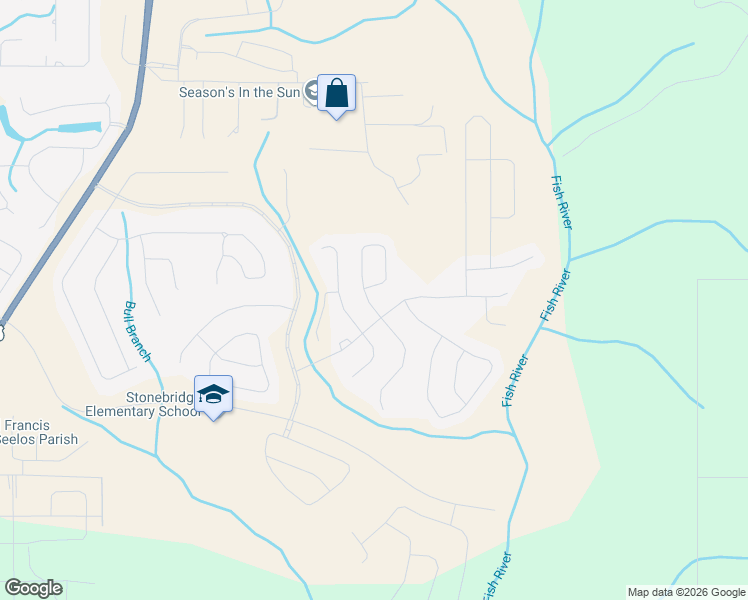map of restaurants, bars, coffee shops, grocery stores, and more near Stroh Road in Spanish Fort