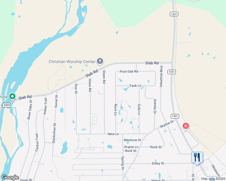 map of restaurants, bars, coffee shops, grocery stores, and more near 1322 Nora Lane in Kingsland