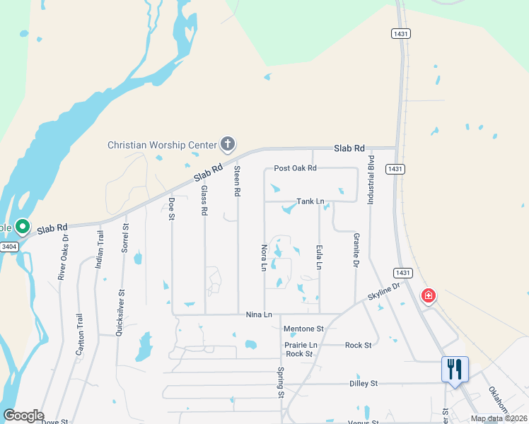 map of restaurants, bars, coffee shops, grocery stores, and more near 1322 Nora Lane in Kingsland