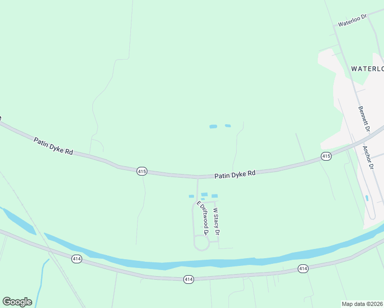 map of restaurants, bars, coffee shops, grocery stores, and more near 13823 Patin Dyke Road in Ventress