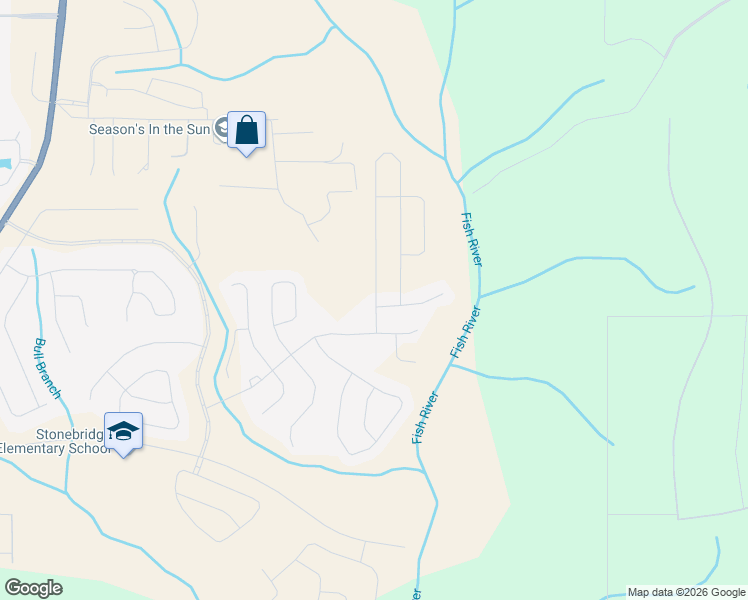 map of restaurants, bars, coffee shops, grocery stores, and more near Stroh Road in Spanish Fort