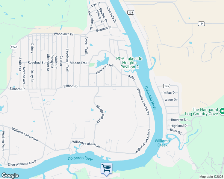 map of restaurants, bars, coffee shops, grocery stores, and more near 1422 Elkhorn Drive in Kingsland