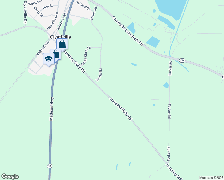 map of restaurants, bars, coffee shops, grocery stores, and more near 5433 Lanes Road in Valdosta