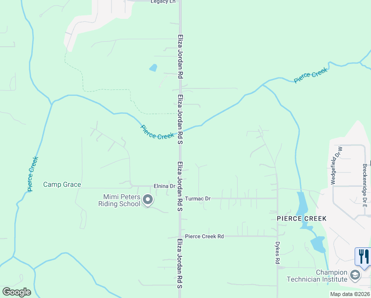 map of restaurants, bars, coffee shops, grocery stores, and more near 285 Eliza Jordan Road in Mobile