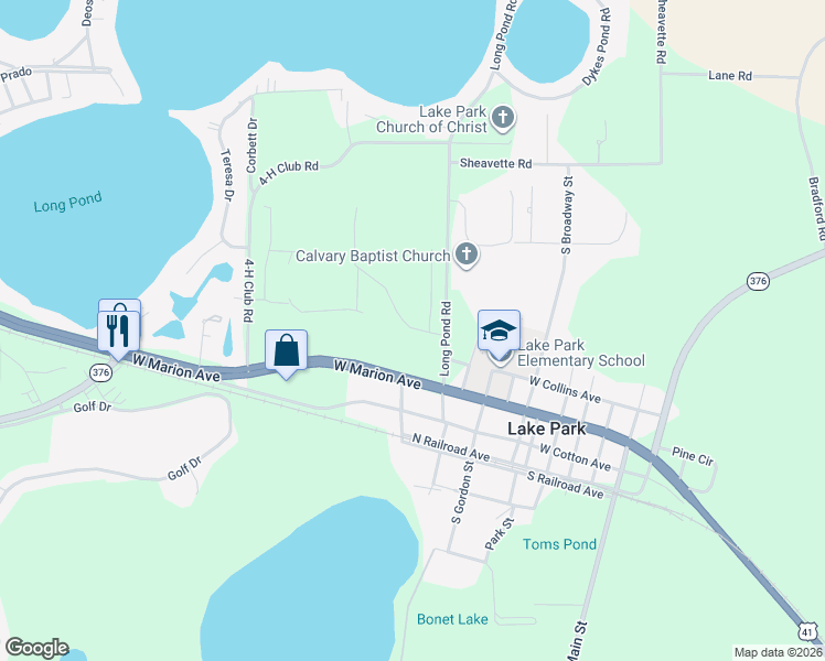 map of restaurants, bars, coffee shops, grocery stores, and more near 504-882 Long Pond Road in Lake Park
