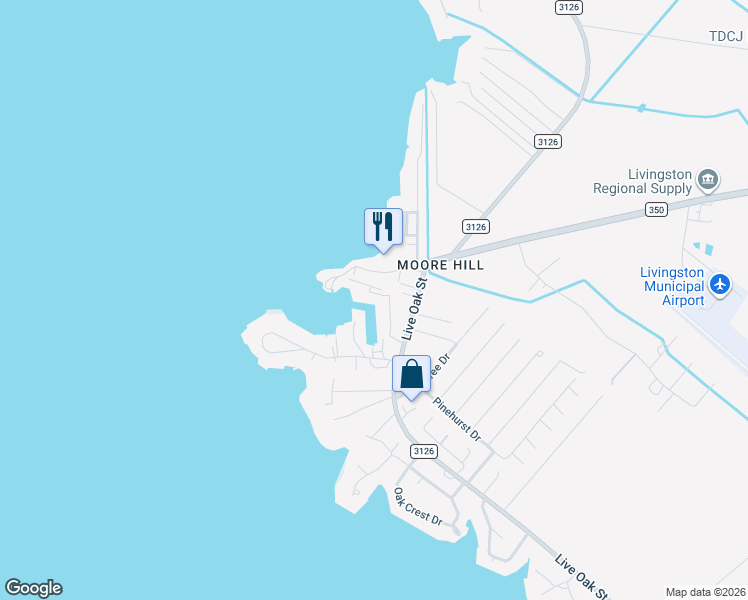 map of restaurants, bars, coffee shops, grocery stores, and more near 188 Beacon Lane in Livingston