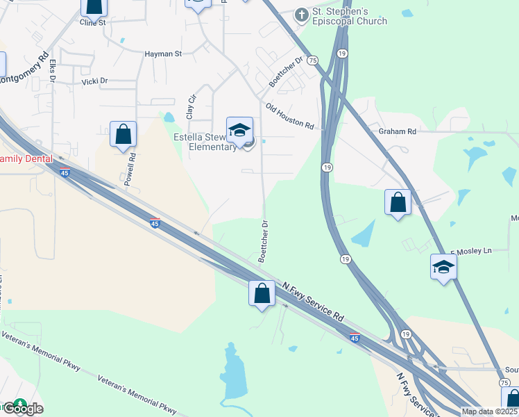 map of restaurants, bars, coffee shops, grocery stores, and more near 3702 Boettcher Drive in Huntsville