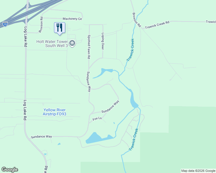 map of restaurants, bars, coffee shops, grocery stores, and more near 4309 Sundance Way in Holt