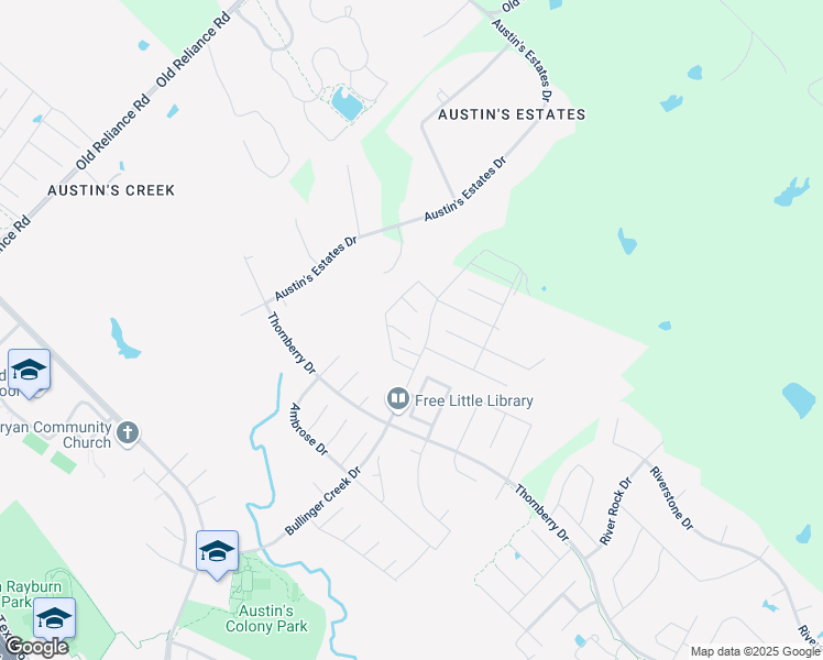 map of restaurants, bars, coffee shops, grocery stores, and more near 3060 Archer Drive in Bryan