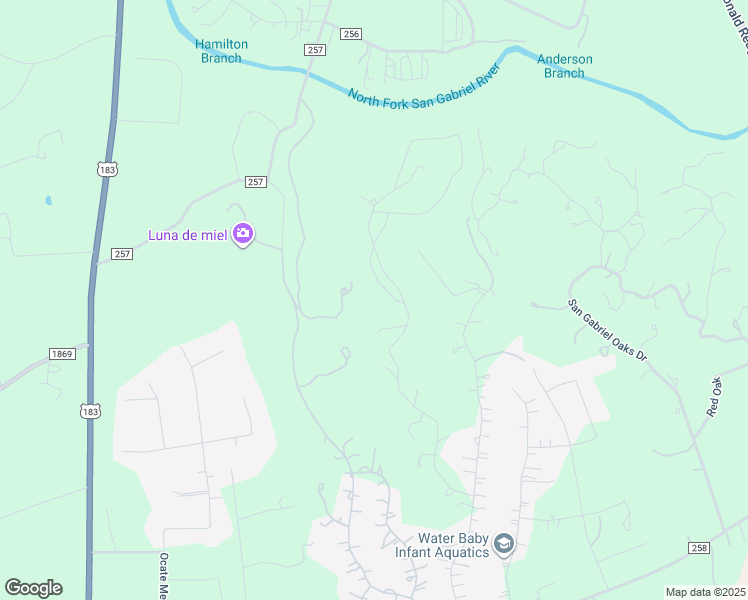 map of restaurants, bars, coffee shops, grocery stores, and more near 601 Greenleaf Drive in Liberty Hill