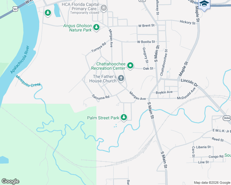 map of restaurants, bars, coffee shops, grocery stores, and more near 1009 Poplar Road in Chattahoochee