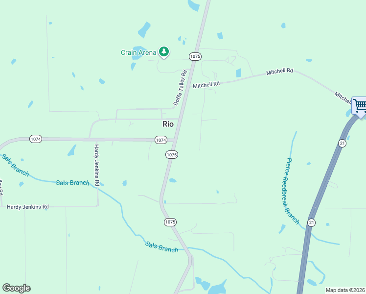 map of restaurants, bars, coffee shops, grocery stores, and more near 11458 Louisiana 1075 in Bogalusa