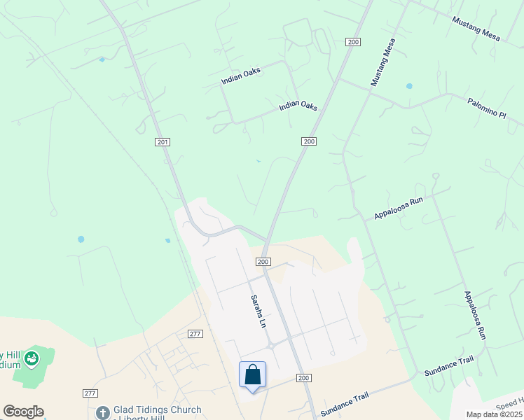 map of restaurants, bars, coffee shops, grocery stores, and more near 135 Quarry Lake Estates Drive in Liberty Hill