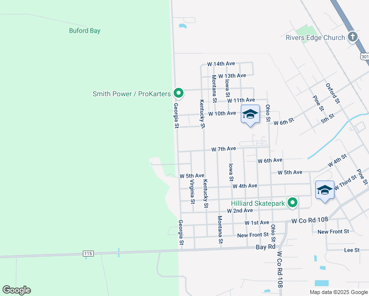 map of restaurants, bars, coffee shops, grocery stores, and more near 27027 West 7th Avenue in Hilliard