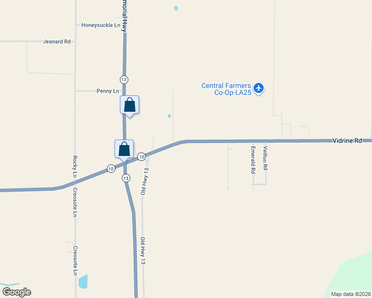 map of restaurants, bars, coffee shops, grocery stores, and more near 1550 Lahaye Road in Mamou