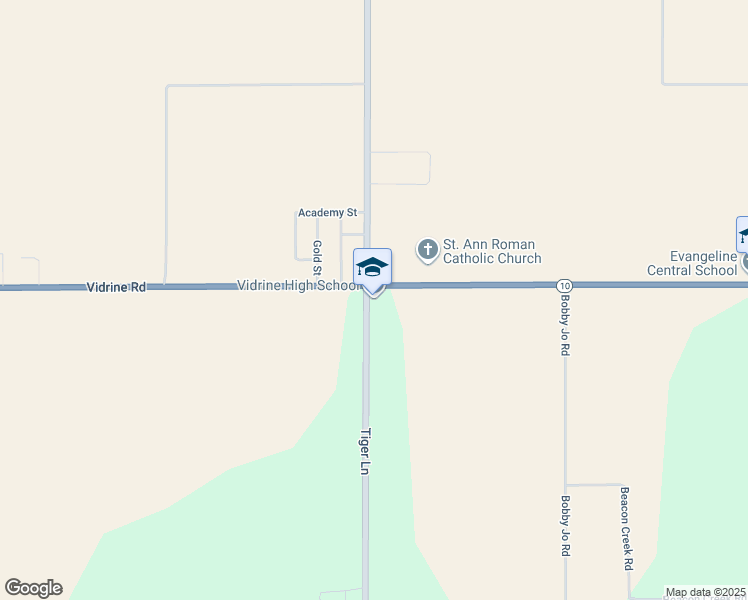 map of restaurants, bars, coffee shops, grocery stores, and more near 5094 Vidrine Road in Ville Platte