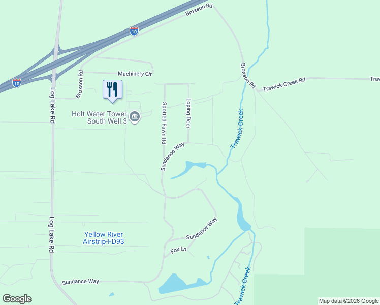 map of restaurants, bars, coffee shops, grocery stores, and more near 4440 Sundance Way South in Holt