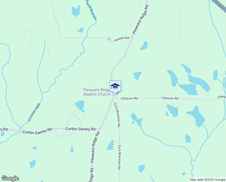 map of restaurants, bars, coffee shops, grocery stores, and more near Pleasant Ridge Road in DeFuniak Springs