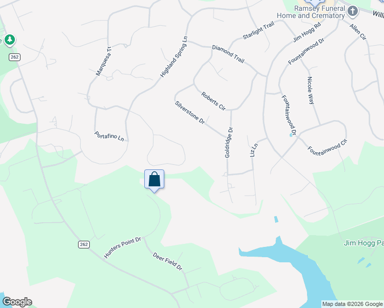 map of restaurants, bars, coffee shops, grocery stores, and more near 234 Whispering Spring Lane in Georgetown